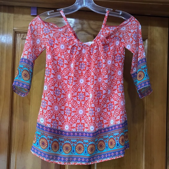 GB Girls Orange Cold Shoulder Dress 4 / 4T NWT - Picture 6 of 14